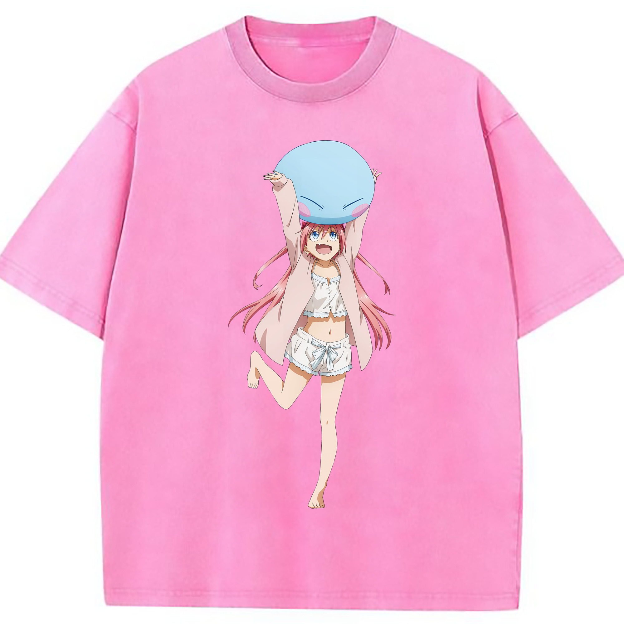 （画像用） 転スラ Regarding Reincarnated to Slime 綿100% ヴィンテージ風 半袖Tシャツ（フロントプリント）